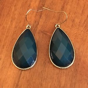 Dark Teal Teardrop Earrings 🎉2 for $7🎉